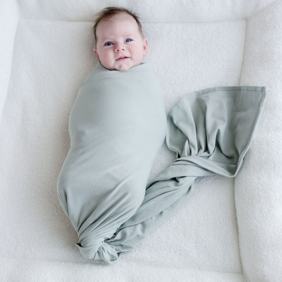 Stretchy Baby Swaddle Wrap- Sage Green