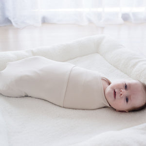 Baby wearing Stretchy Swaddle Baby Blanket