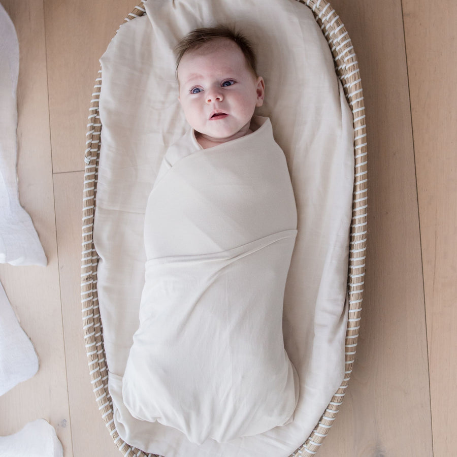 Stretchy Baby Swaddle Wrap - Oat