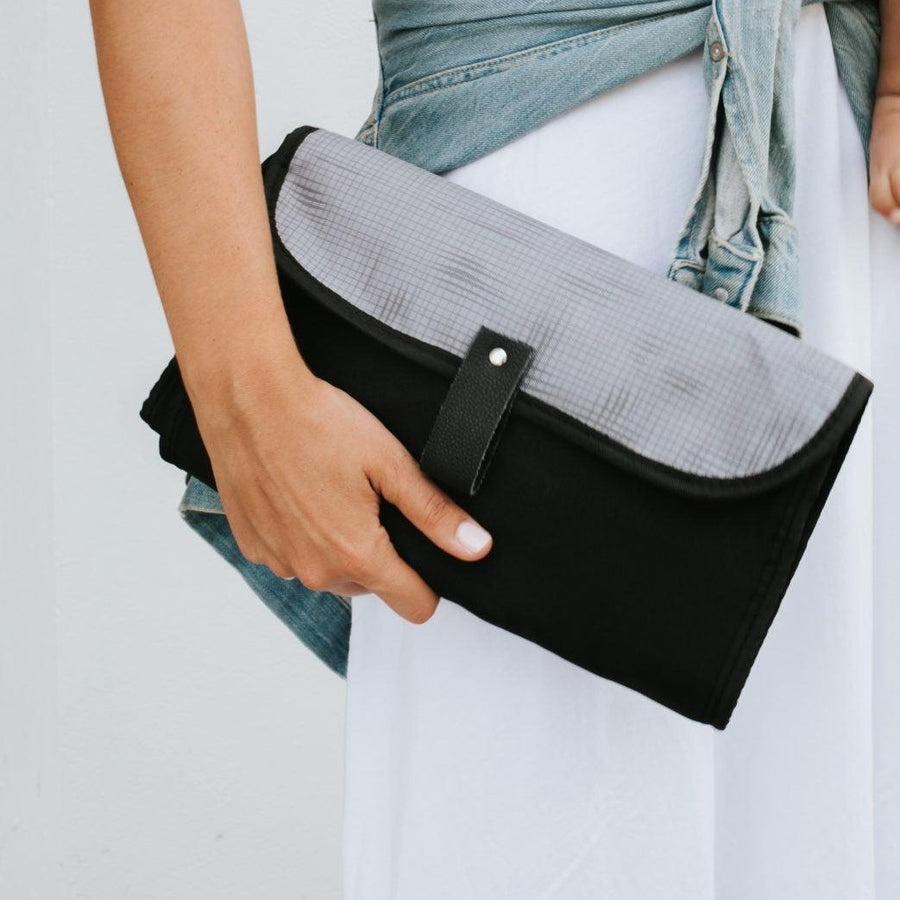 Portable Nappy Change Clutch - Gridlock Grey