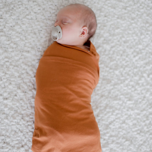 Stretchy Baby Swaddle Wrap - Savannah Rust